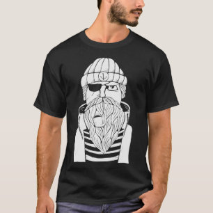 Sailor Schiff Captain Sea Seaman Alter Mann Wi T-Shirt