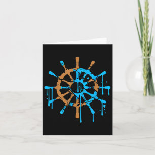 Sailor Ship Steering Wheel Graffiti Drops Segeln Karte