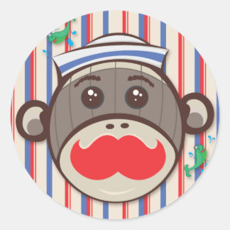Sailor Sock Monkey Stickers