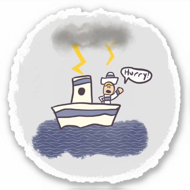 Sailor Storm Comic Book Style Sticker (Vorderseite)