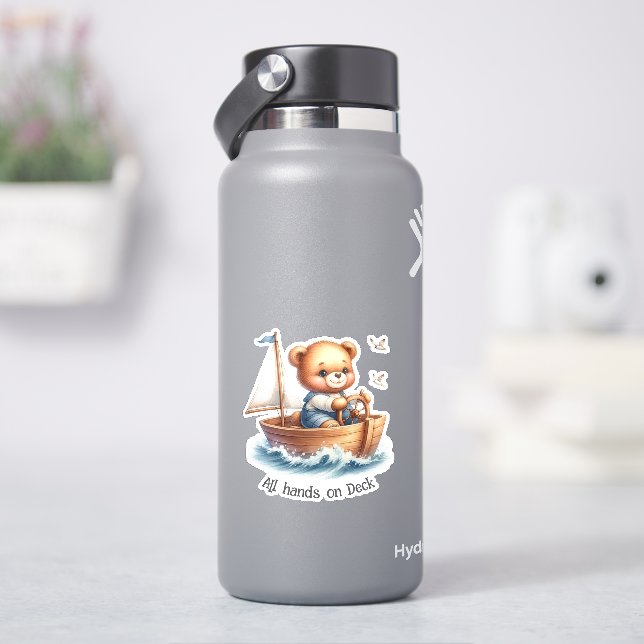 Sailor Teddy Bar Aufkleber (HydroFlask)
