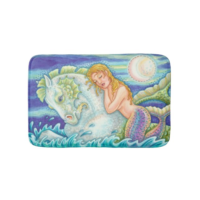 Sailor's Dream Mermaid SMALL BATH MAT Merhorse Badematte (Vorderseite)