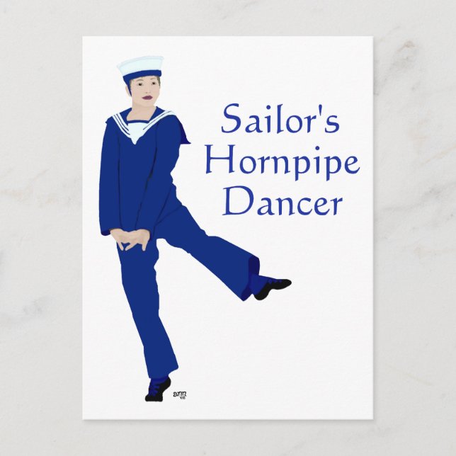 Sailors Hornpipe Dancer Postkarte (Vorderseite)