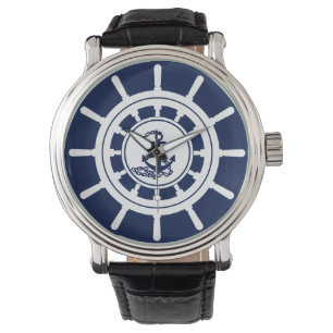 Sailor's Watch Blue and White Dial Armbanduhr