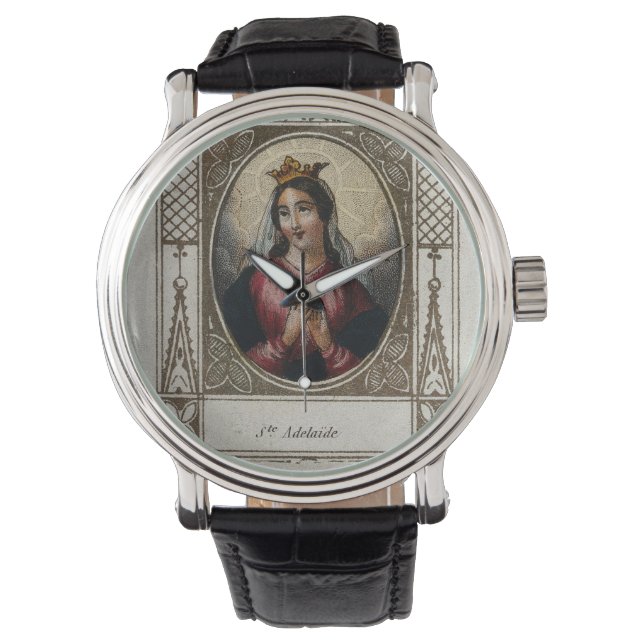 Saint Adelaide. Farbige Lithographie. Armbanduhr (Vorderseite)