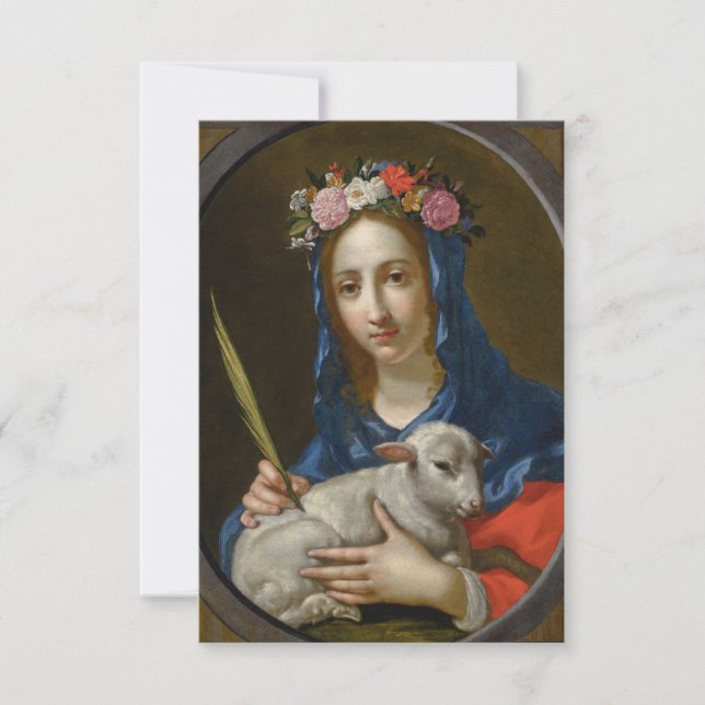 Saint Agatha mit Gebet Karte (Vorderseite)