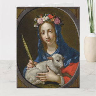 Saint Agatha mit Gebetskarte Karte