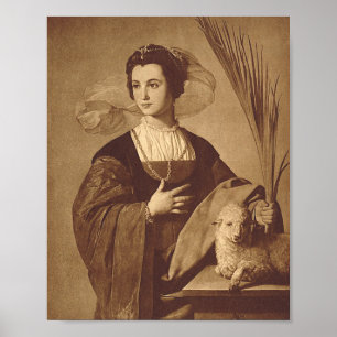 Saint Agnes von Alonso Cano Poster