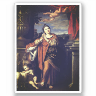 Saint Agnes von Domenichino (c. 1620) Aufkleber