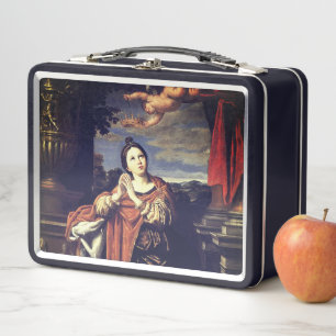Saint Agnes von Domenichino (c. 1620) Metall Brotdose