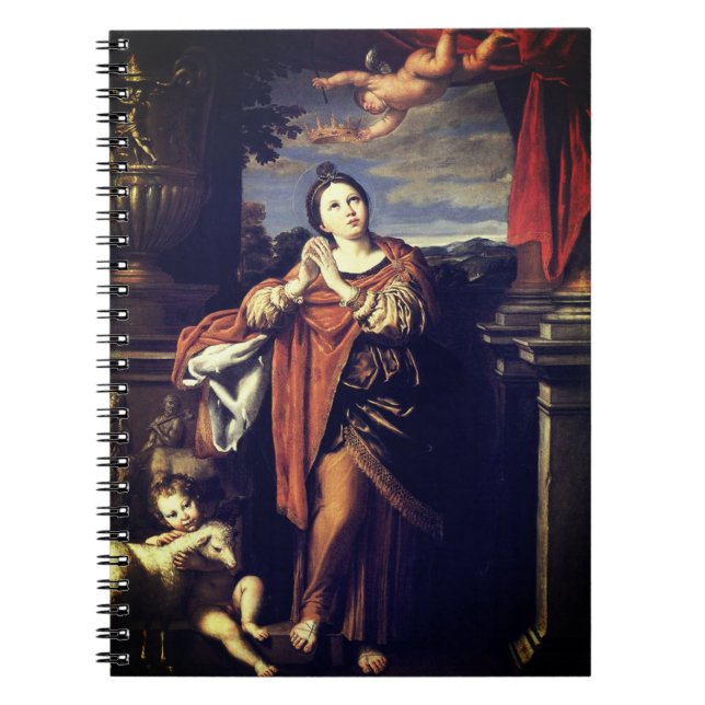 Saint Agnes von Domenichino (c. 1620) Notizblock (Vorderseite)