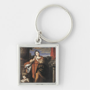 Saint Agnes von Domenichino (c. 1620) Schlüsselanhänger