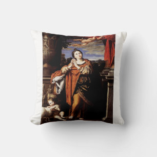 Saint Agnes von Domenico Zampieri Kissen