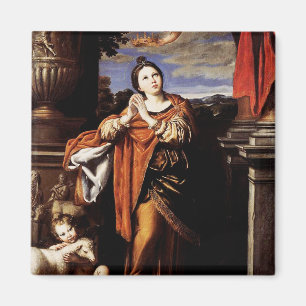 Saint Agnes von Domenico Zampieri Magnet