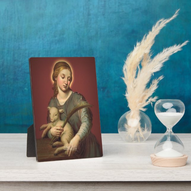 Saint-Agnes von Rom Fotoplatte (Seite)