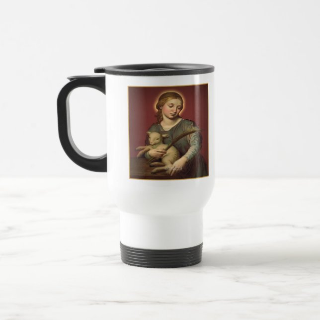 Saint-Agnes von Rom Reisebecher (Links)