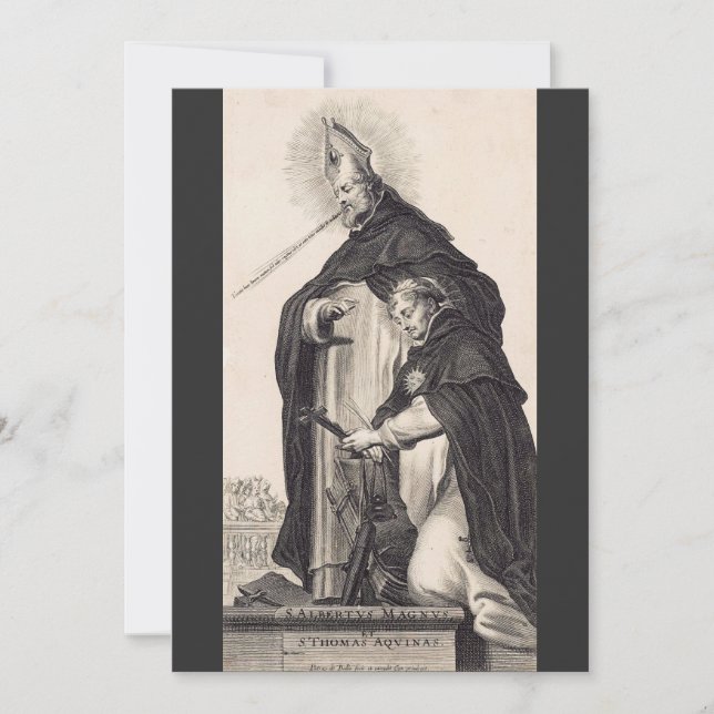 Saint Albert der Große und Heilige Thomas Aquinas Einladung (Vorderseite)