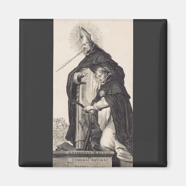 Saint Albert der Große und Heilige Thomas Aquinas Magnet (Vorne)