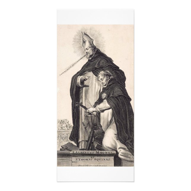 Saint Albert der Große und Heilige Thomas Aquinas Werbekarte (Vorne)