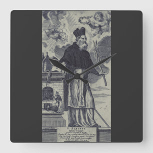 Saint Albinus von Angers Quadratische Wanduhr