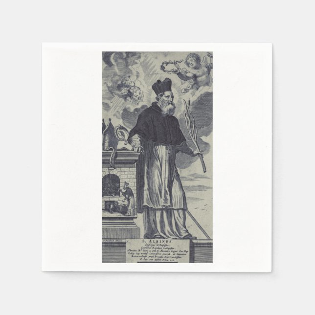 Saint Albinus von Angers Serviette (Vorderseite)