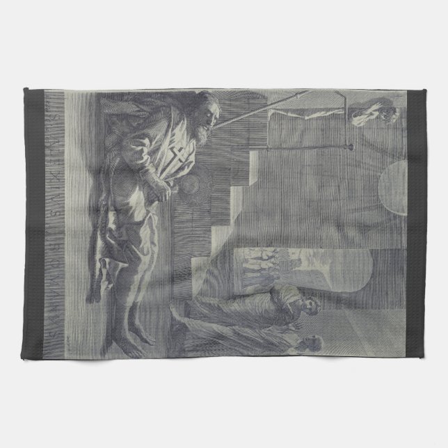 Saint Alexius von Rom Geschirrtuch (Horizontal)