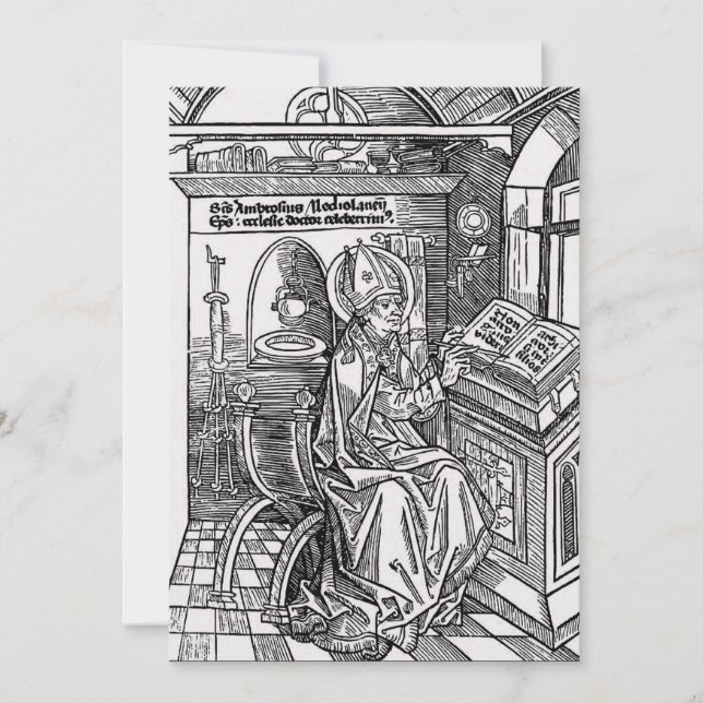 Saint Ambrose von Mailand Einladung (Vorderseite)