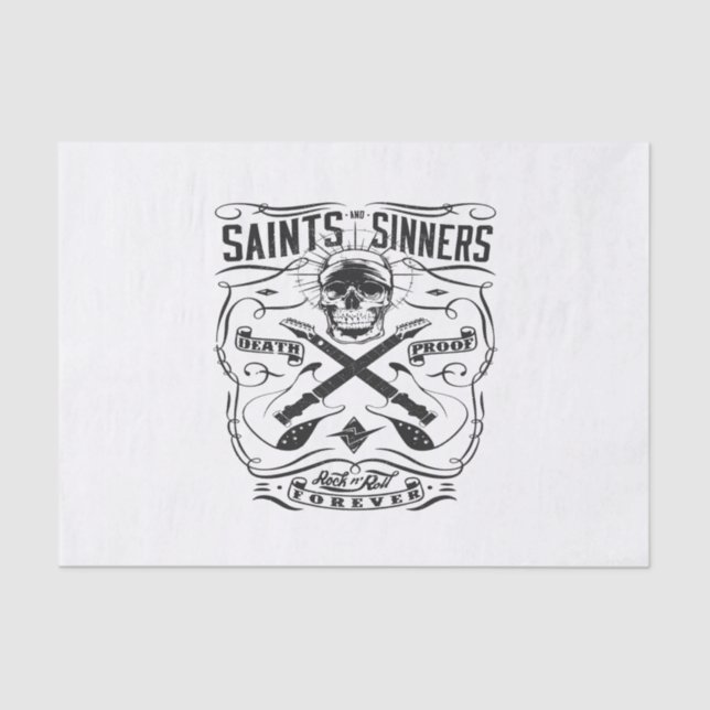 saint and sinners rock n roll forever death proof seidenpapier (Vorderseite)
