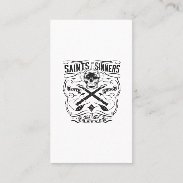 saint and sinners rock n roll forever death proof visitenkarte (Vorderseite)