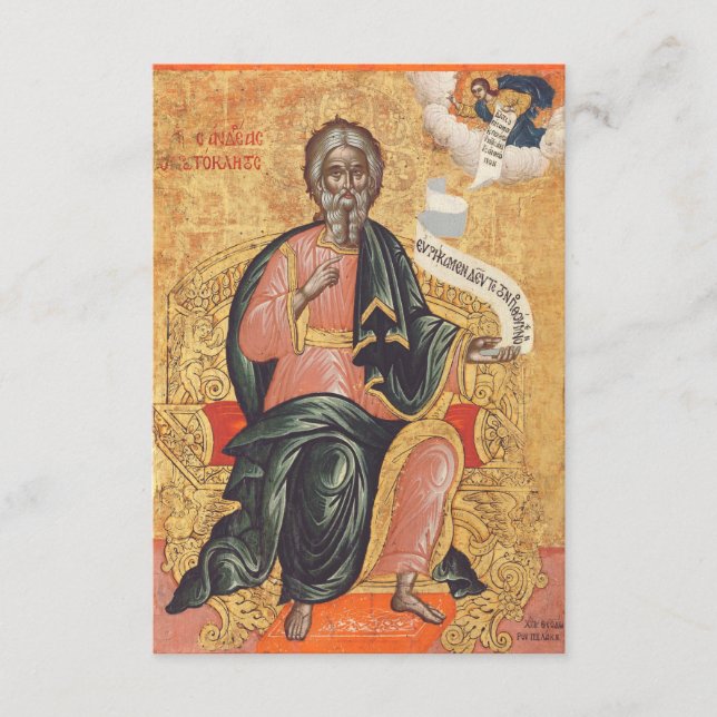 Saint Andrew der Apostel Orthodox Ikone Begleitkarte (Vorderseite)