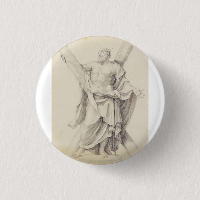 Saint Andrew einer von 12 Aposteln Button (Vorderseite)