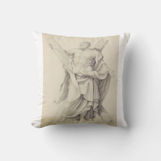 Saint Andrew einer von 12 Aposteln Kissen (Vorderseite)