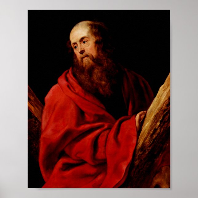 Saint Andrew von Peter Paul Rubens Poster (Vorne)
