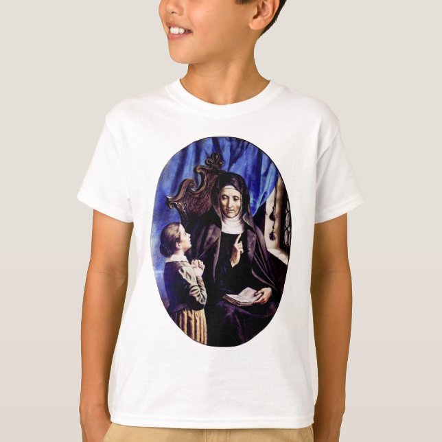 Saint Angela Merici Jungfrau und Gießerin T-Shirt (Vorderseite)