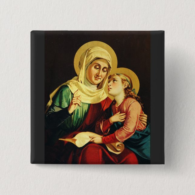Saint Ann und Jungfrau Mary Button (Vorderseite)