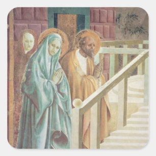 Saint Anne und Joachim bei der Präsentation Quadratischer Aufkleber