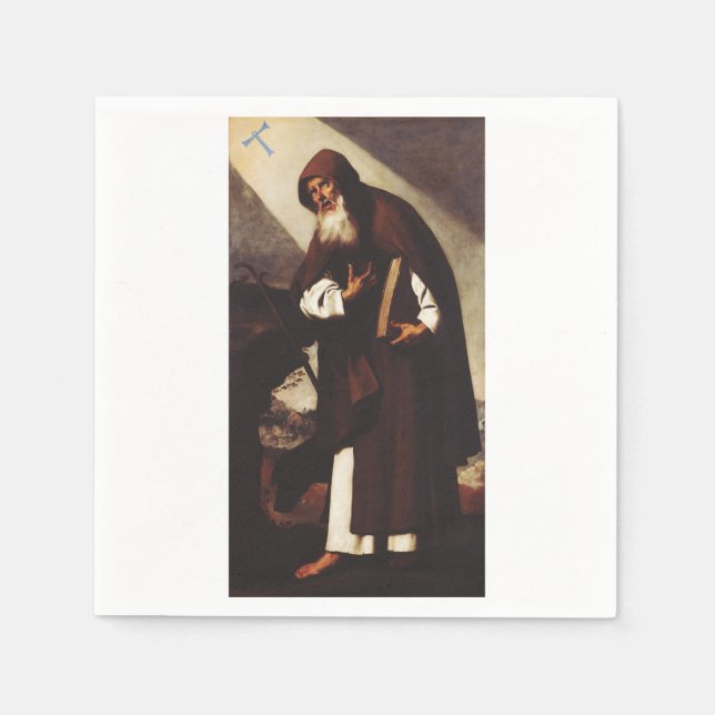 Saint Anthony der Abt Serviette (Vorderseite)
