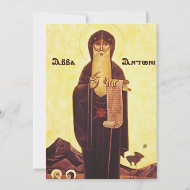 Saint Anthony, der Große Feiertagskarte (Vorderseite)