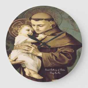 Saint Anthony Padua Große Wanduhr