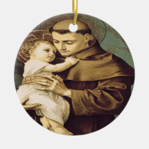 Saint Anthony Padua Keramik Ornament