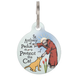 Saint Anthony Padua, Schütze diese Katze, Begleite Haustiermarke