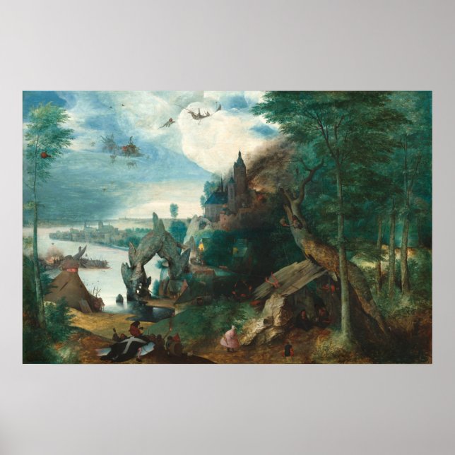 Saint Anthony - Pieter Bruegel Kunstgewerbe Poster (Vorne)