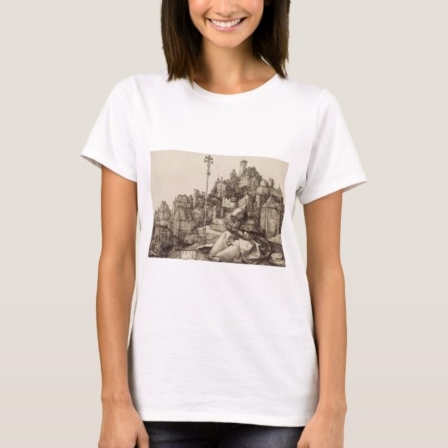 Saint Anthony Reading von Albrecht Durer T-Shirt (Vorderseite)