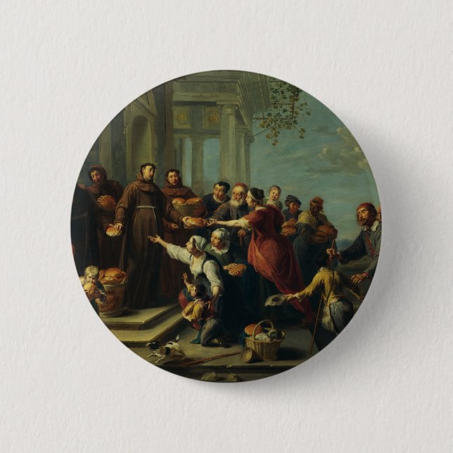 Saint Anthony von Padua von Willem van Herp Button (Vorderseite)