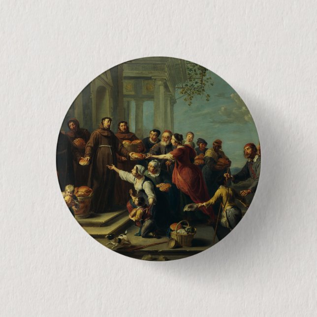 Saint Anthony von Padua von Willem van Herp Button (Vorderseite)