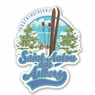 Saint Anton am Arlberg Österreich Ski-Logo Aufkleber