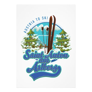 Saint Anton am Arlberg Österreich Ski-Logo Fotodruck