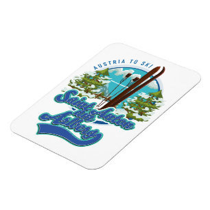 Saint Anton am Arlberg Österreich Ski-Logo Magnet