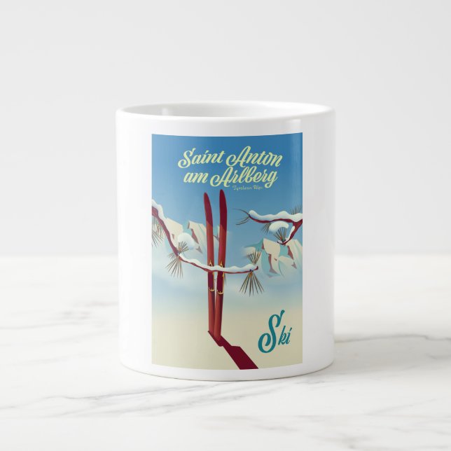 Saint Anton am Arlberg, Tiroler Alpen, Österreich  Jumbo-Tasse (Vorderseite)