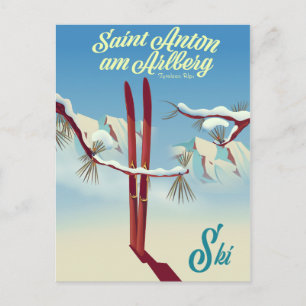 Saint Anton am Arlberg, Tiroler Alpen, Österreich  Postkarte